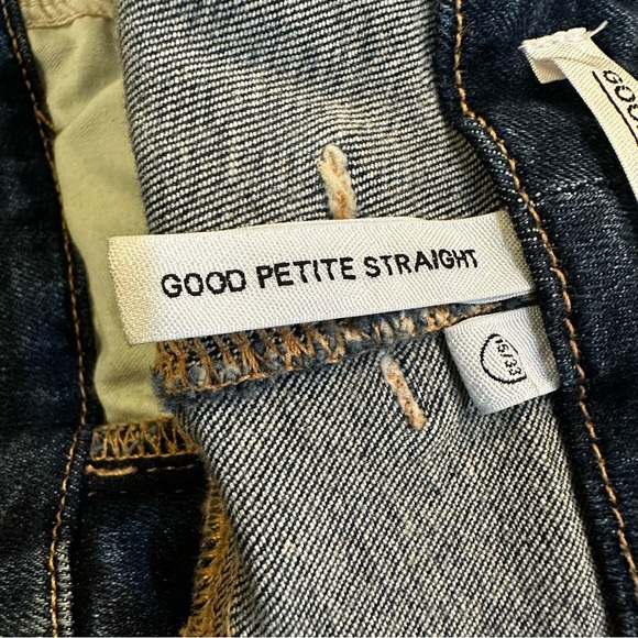 Good American Women's Good Petite Straight Mid Rise Jeans Size 15 / 33 Blue - Picture 11 of 15